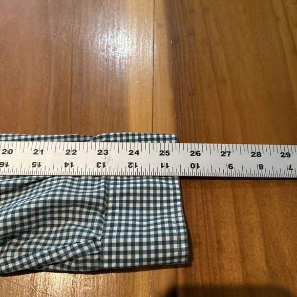 Ralph Lauren Button Down Shirt. Large. Green Gingham. Long Sleeve. Logo. Cotton - Picture 12 of 12